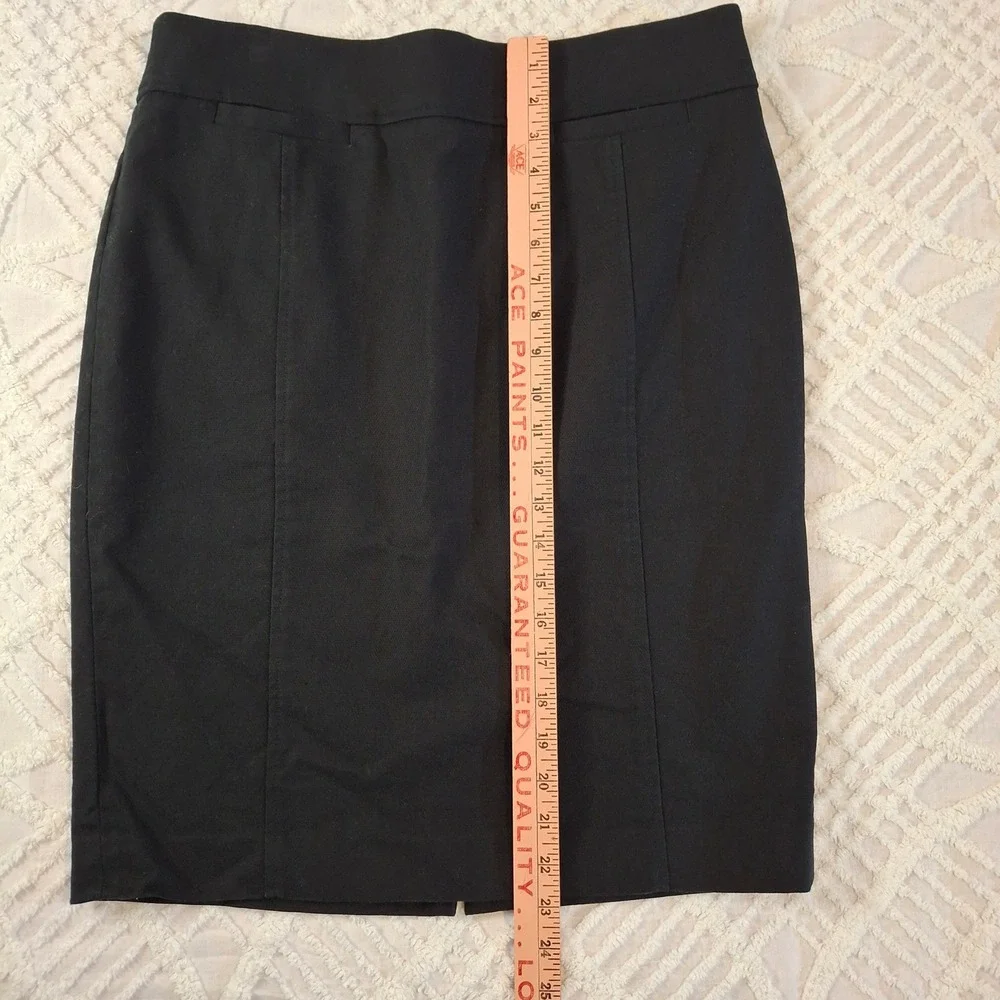 LOFT Black Textured Pencil Skirt Size 10 Lined Career Business‎ Casual Workwear